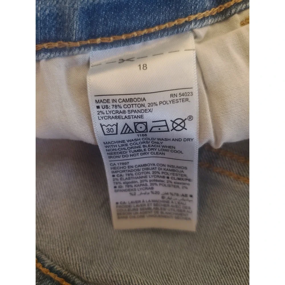 Old Navy Super Skinny Ankle crop‎ sz 18 medium wash nwt wow midrise stretch
